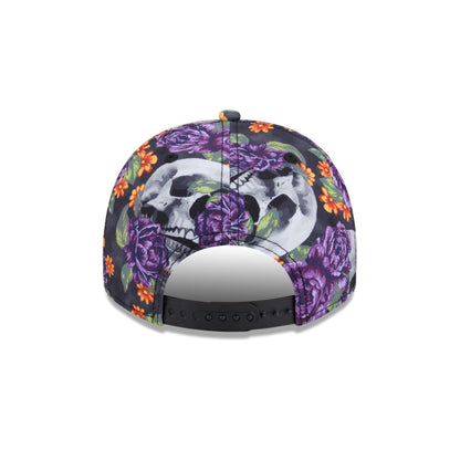 Detroit Tigers Day of the Dead Skull & Roses 9FIFTY A-Frame Snapback