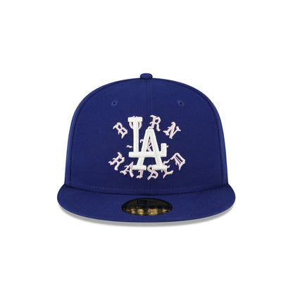 Born X Raised x Los Angeles Dodgers Royal and Pink 59FIFTY Fitted Hat