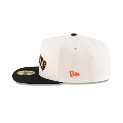 Just Caps League Sidepatch Chrome White San Francisco Giants 59FIFTY A-Frame Fitted Hat