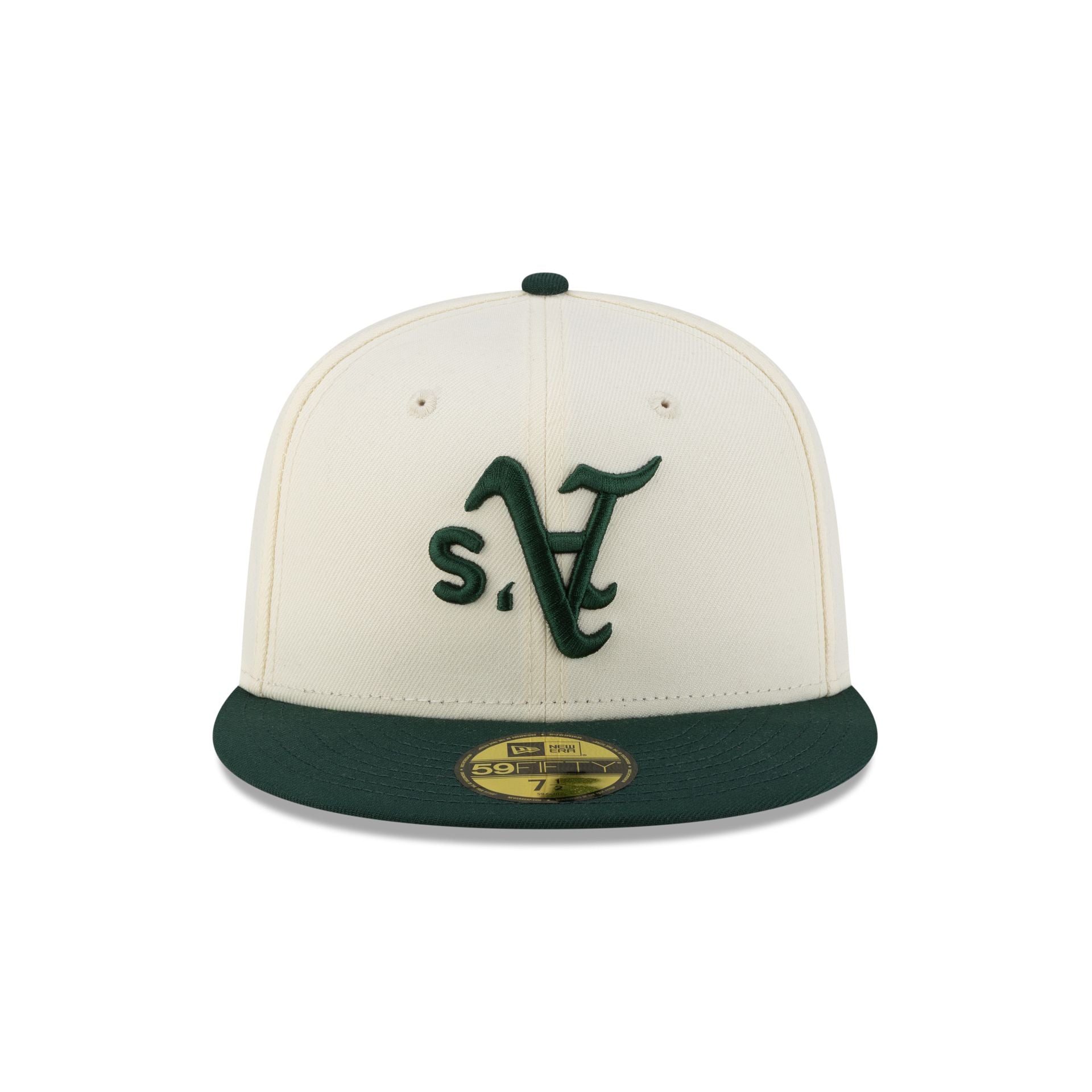 Athletics Upside Down Logo Chrome 59FIFTY Fitted Hat